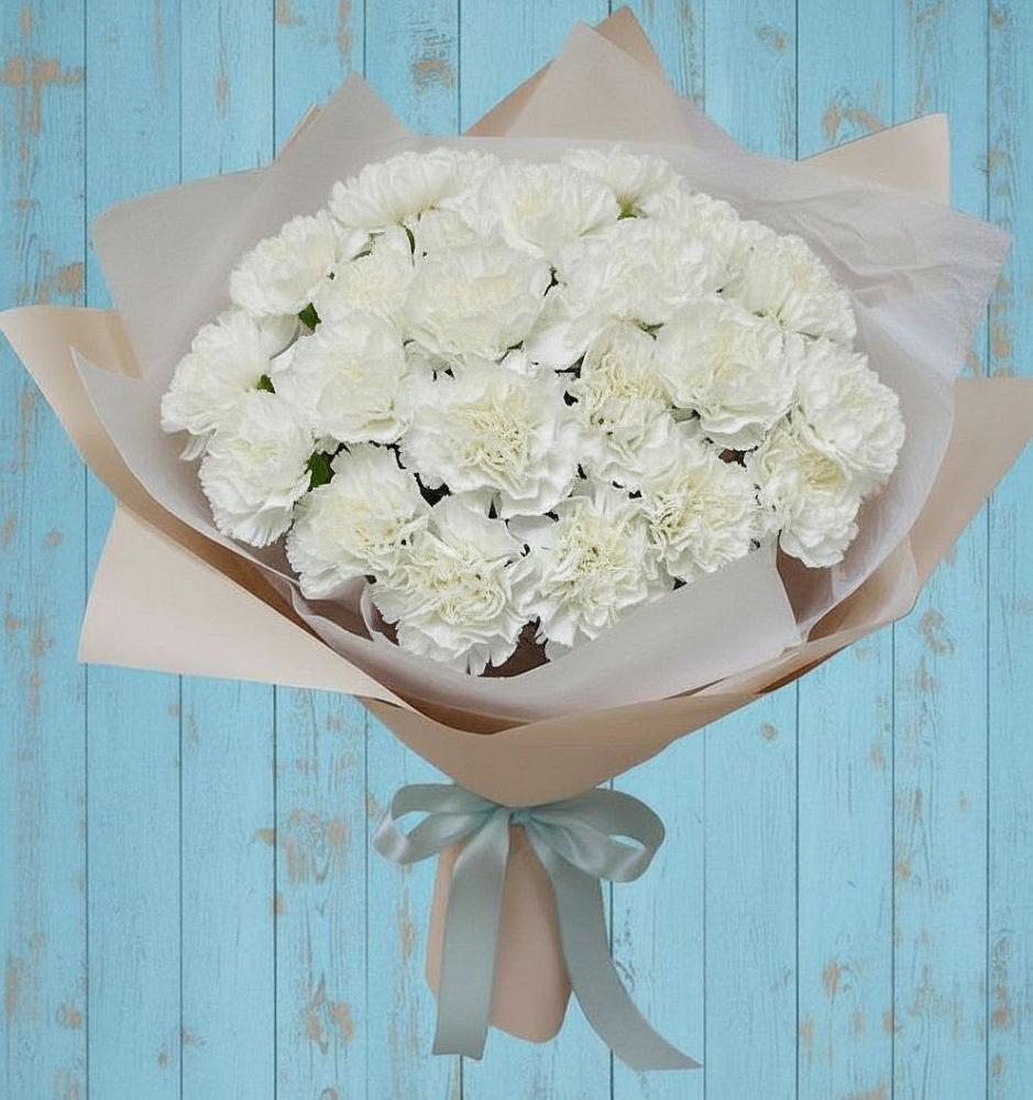 Букет цветов из: Гвоздики в Розе Челябинской области