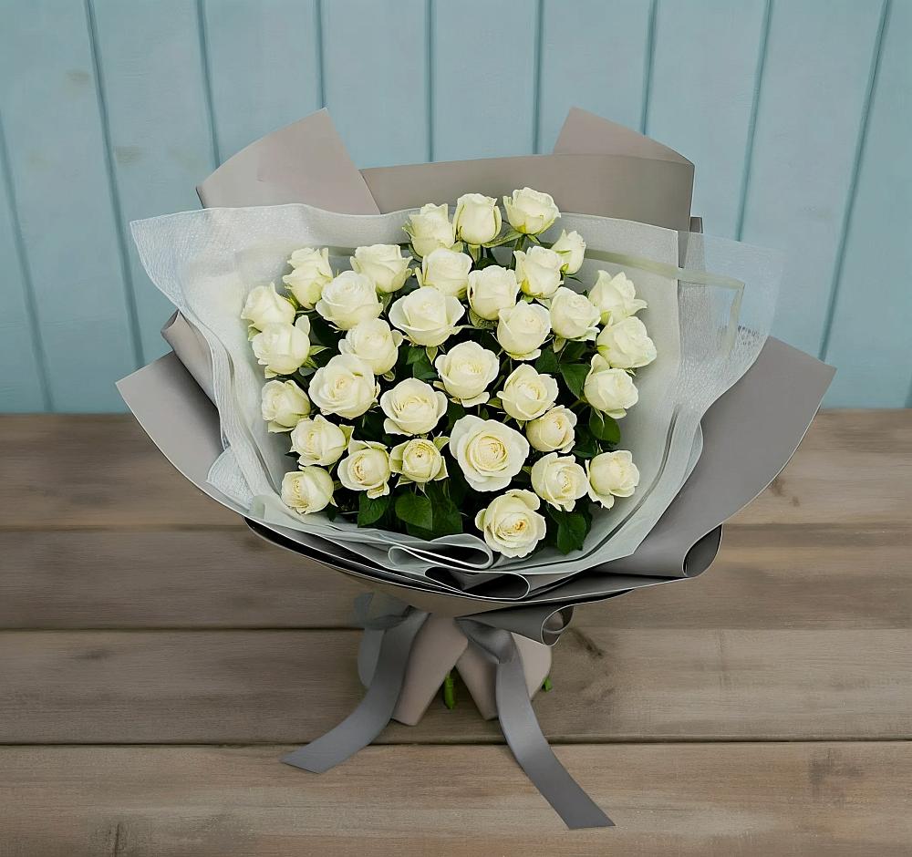 Букет Белоснежная нежность в Розе Челябинской области