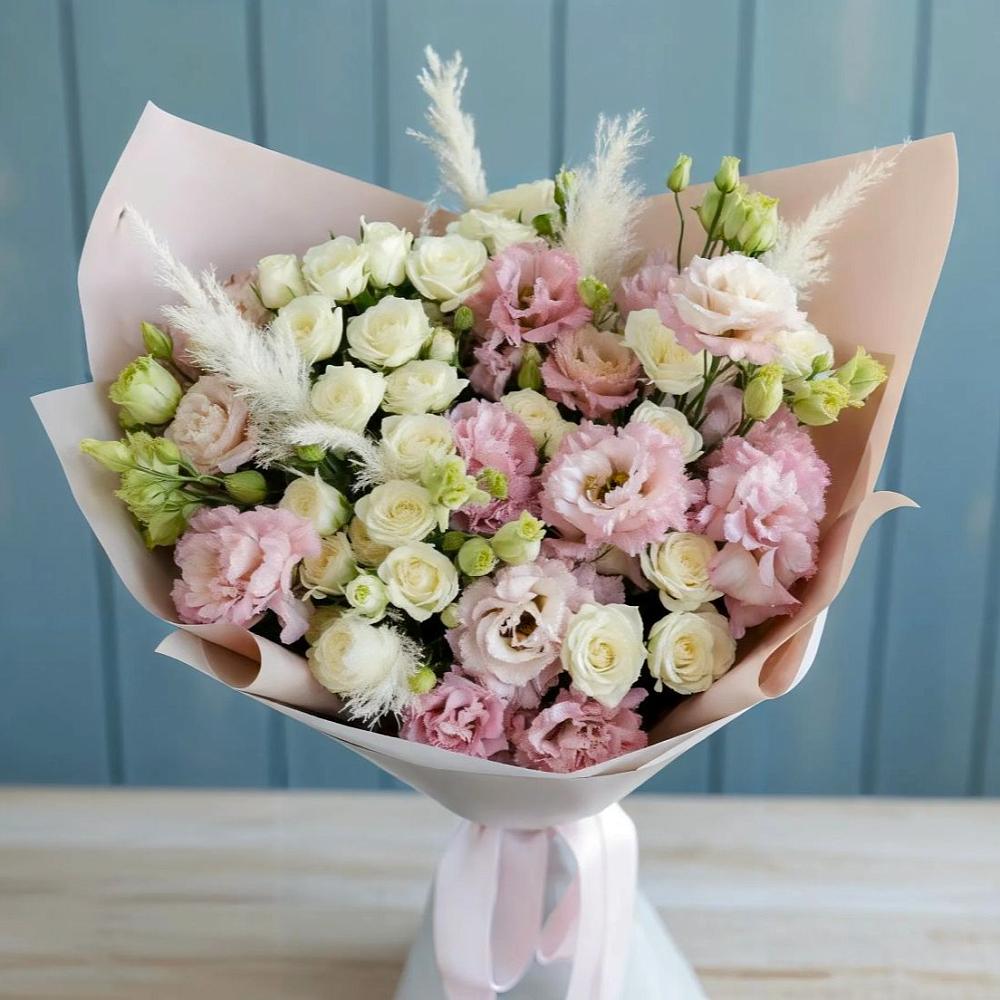 Букет цветов из: Альстромерии и Розы в Розе Челябинской области