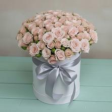 Цветочная композиция из Розы в шляпной коробке #REPLACE_PRED# Розе Челябинской области