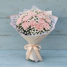 Букет цветов из:  Гвоздики #REPLACE_PRED# Розе Челябинской области