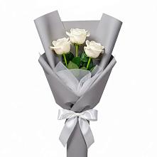Букет 3 белые розы #REPLACE_PRED# Розе Челябинской области