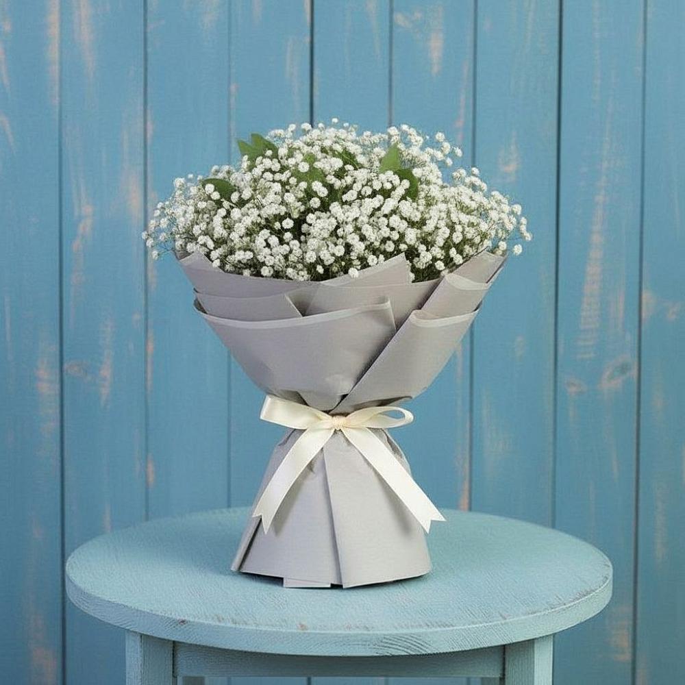 Букет цветов из: Гипсофила в Розе Челябинской области