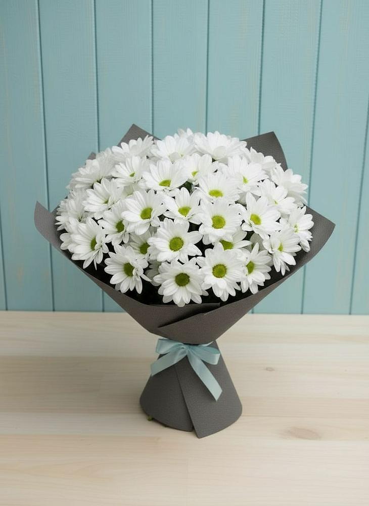 Букет цветов из: Хризантемы в Розе Челябинской области