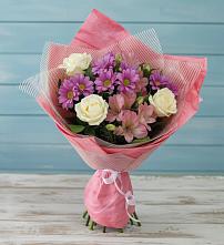 Букет цветов из:  Герберы #REPLACE_PRED# Розе Челябинской области