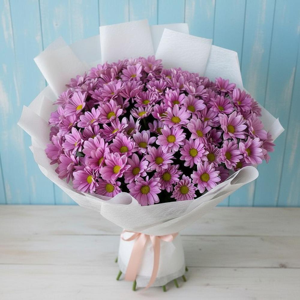 Букет цветов из: Хризантемы в Розе Челябинской области