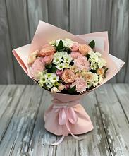 Букет цветов из:  Гвоздики, Розы и Хризантемы #REPLACE_PRED# Розе Челябинской области