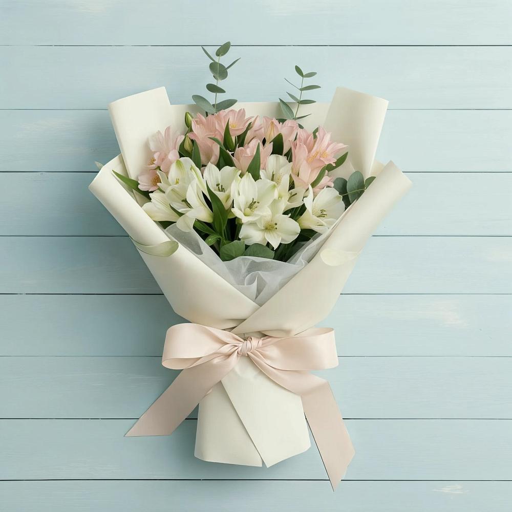 Букет цветов из: Альстромерии в Розе Челябинской области