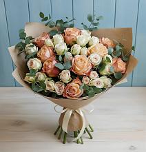 Букет цветов из:  Альстромерии и Розы в Розе Челябинской области
